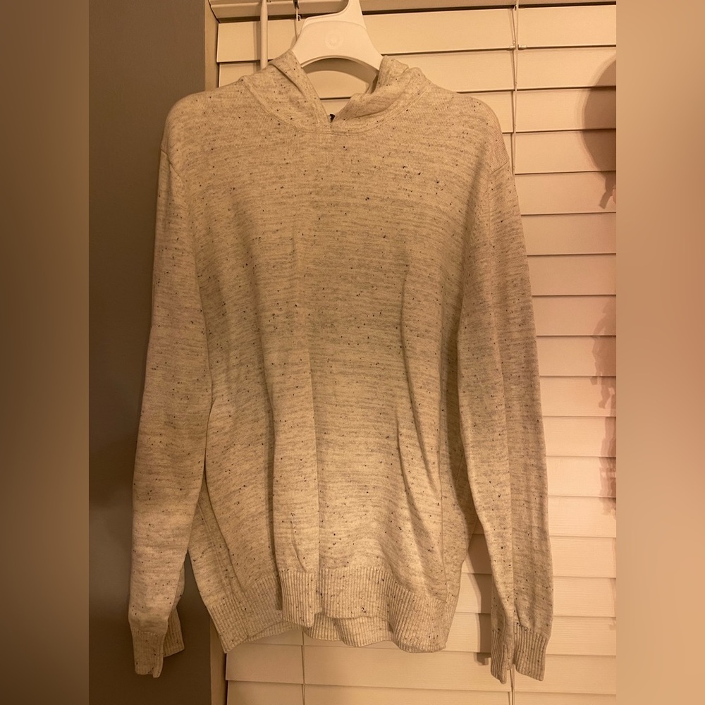 Men's Goodfellow & Co White Feather Cotton Pullover Hooded Sweater